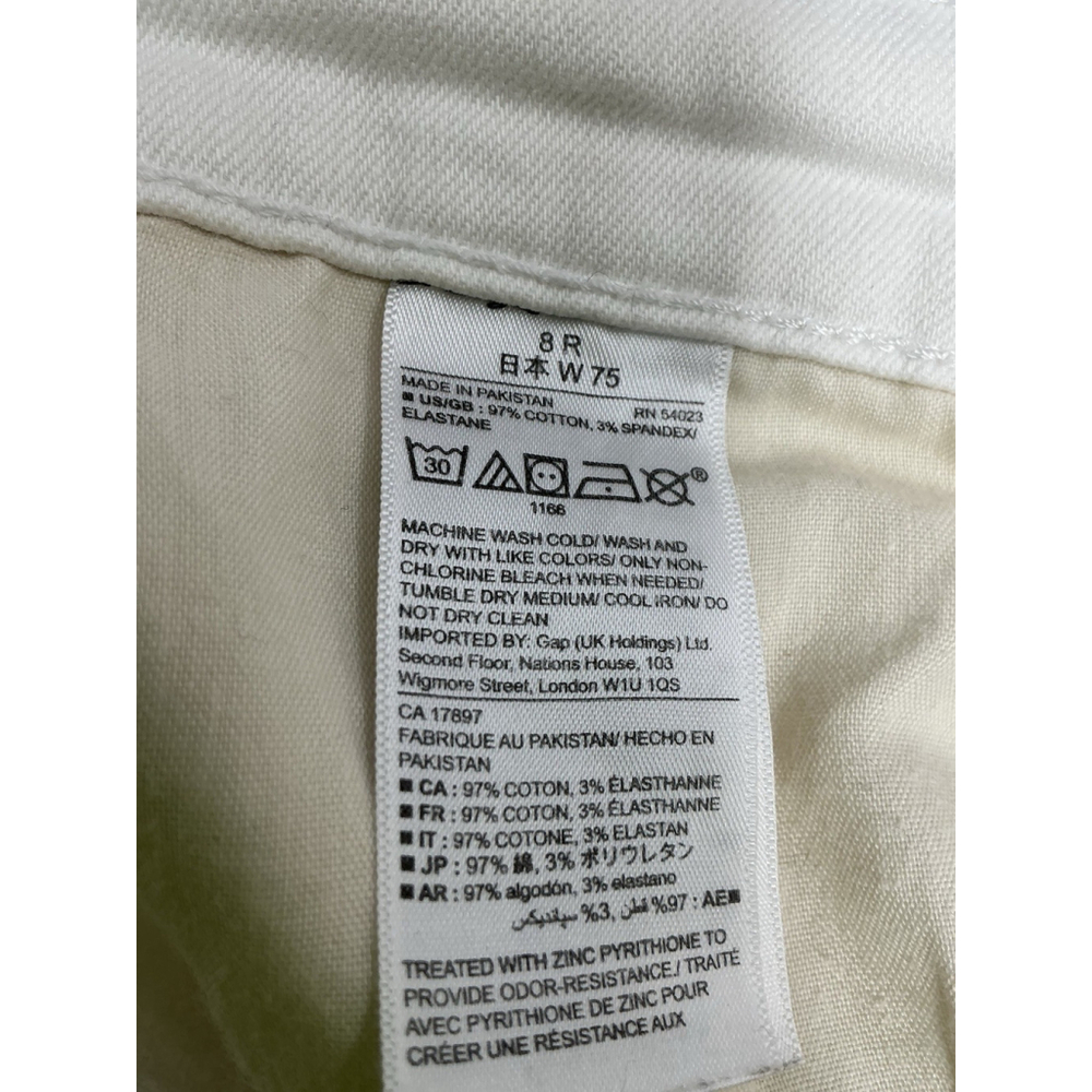 Woman’s Excellent Condition Gap Girlfriend White Jeans Size 8 R - Picture 4 of 6